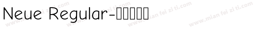 Neue Regular字体转换